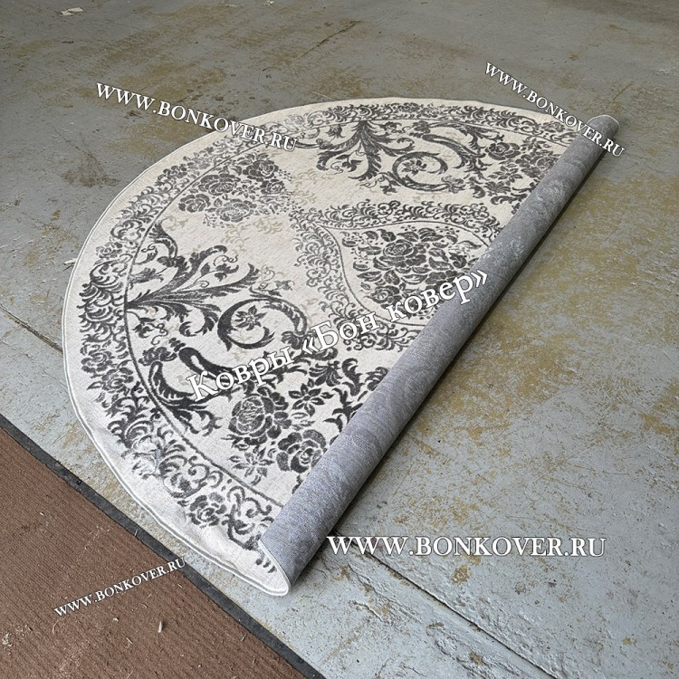 Ковер в гостиную дизайн 12 Серый Круг