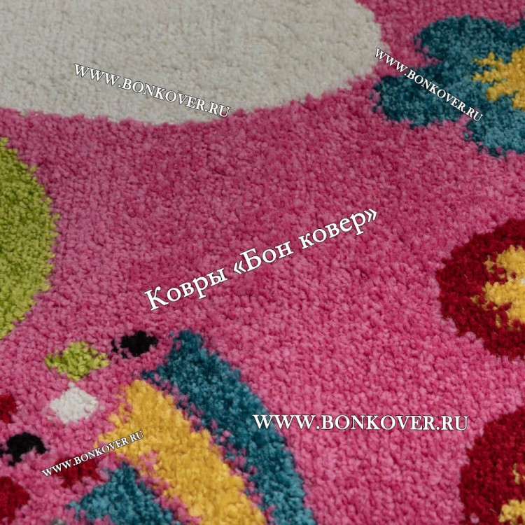 Ковер для детской Турция Дизайн 95 Розовый