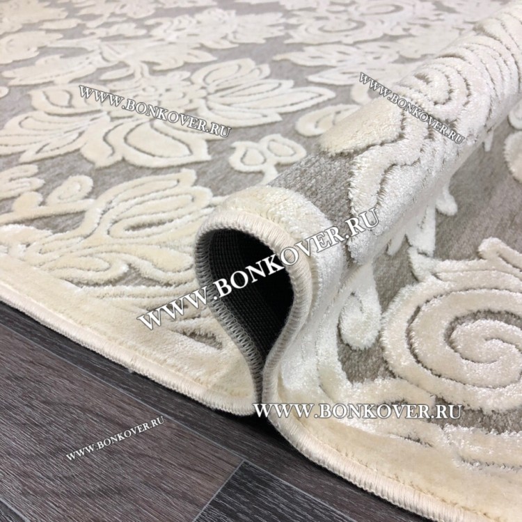 Тонкий Ковер Из Вискозы Круг Арт 30540