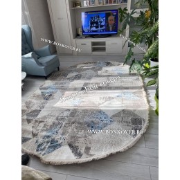 Овальный Современный Геометрический Тонкий Ковер Арт 29943