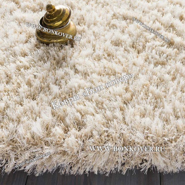 Длинноворсный ковер для гостиной 01 Бежевый