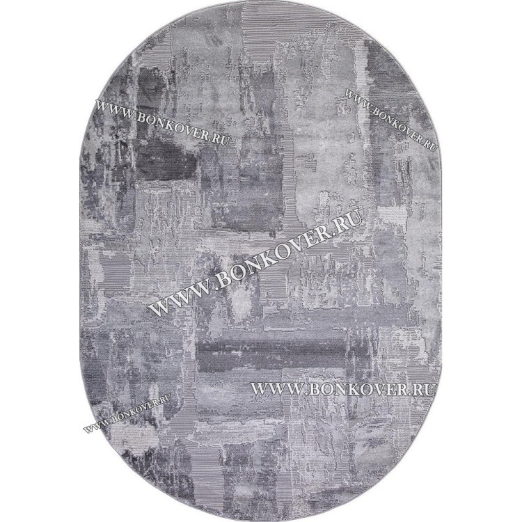 Турецкий Ковер Для Гостиной Дизайн 10 Серый Овальный