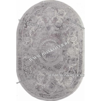 Турецкий Ковер Для Гостиной Дизайн 12 Серый Овальный