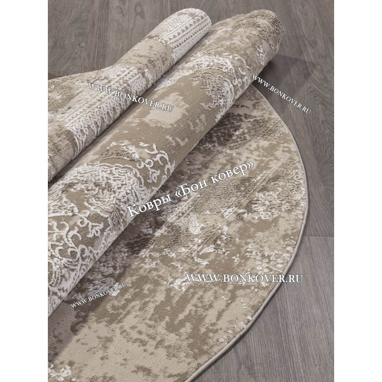 Абстрактный ковер дизайн 78 коричневый Круг