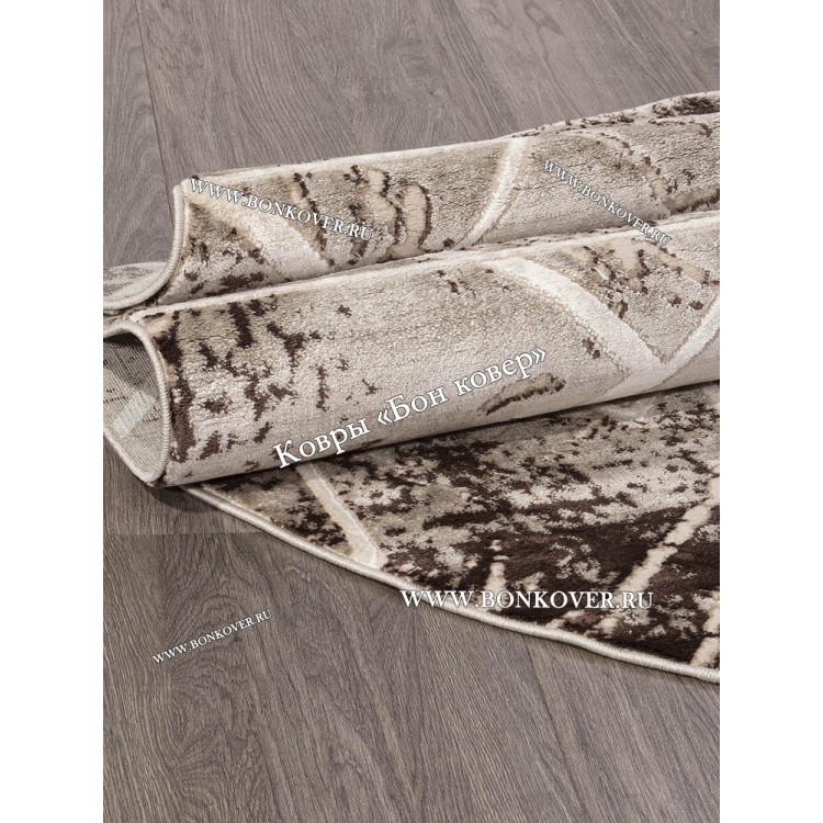 Абстрактный ковер дизайн 90 Коричневый Овал