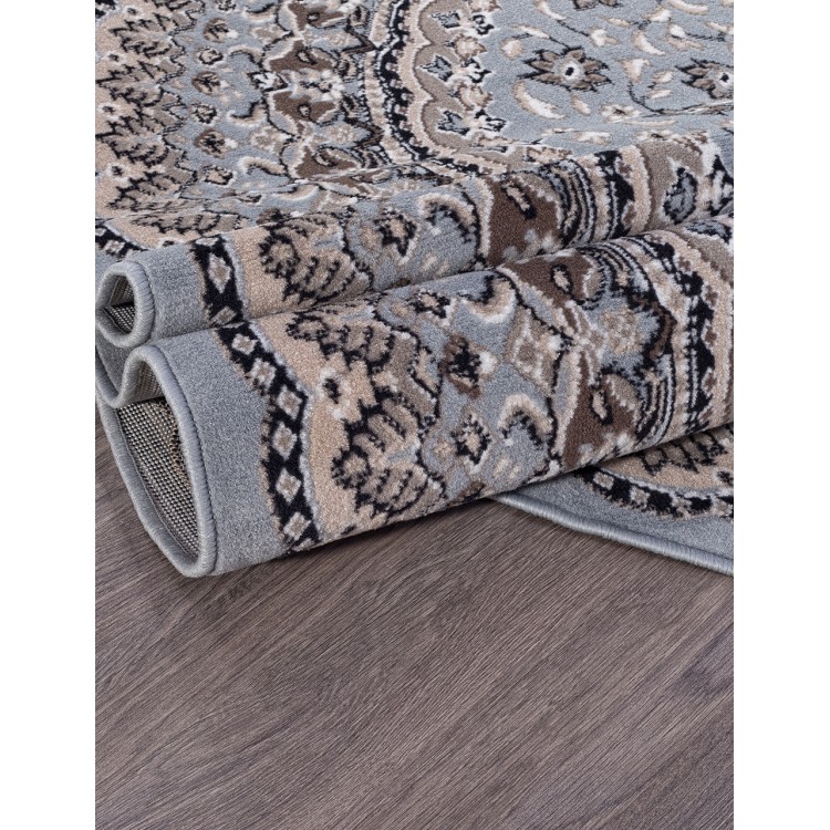 Ковер Sierra D504 BLUE-BROWN 2 Овал